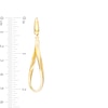 Thumbnail Image 2 of Curvy Oval Dangle Drop Earrings in 10K Gold