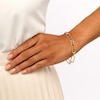 Thumbnail Image 1 of Paper Clip-Style Mariner Station Chain Bracelet in 10K Gold - 7.75"