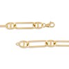 Thumbnail Image 3 of Paper Clip-Style Mariner Station Chain Bracelet in 10K Gold - 7.75"