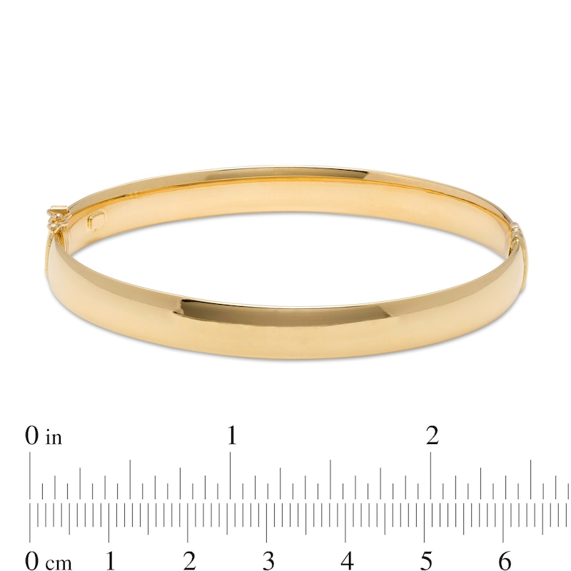 Main Image 3 of 066 Gauge Oval Bangle in 14K Gold - 7.5"