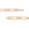 Thumbnail Image 3 of Paper Clip-Style Mariner Station Chain Necklace in 10K Gold - 18.75"