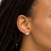 Thumbnail Image 2 of 3/4 CT. T.W. Diamond Frame Vintage-Style Stud Earrings in 10K White Gold