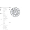 Thumbnail Image 3 of 3/4 CT. T.W. Diamond Frame Vintage-Style Stud Earrings in 10K White Gold