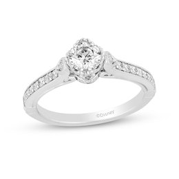 Enchanted Disney Ariel 3/4 CT. T.W. Diamond Seashell Profile Engagement Ring in 14K White Gold
