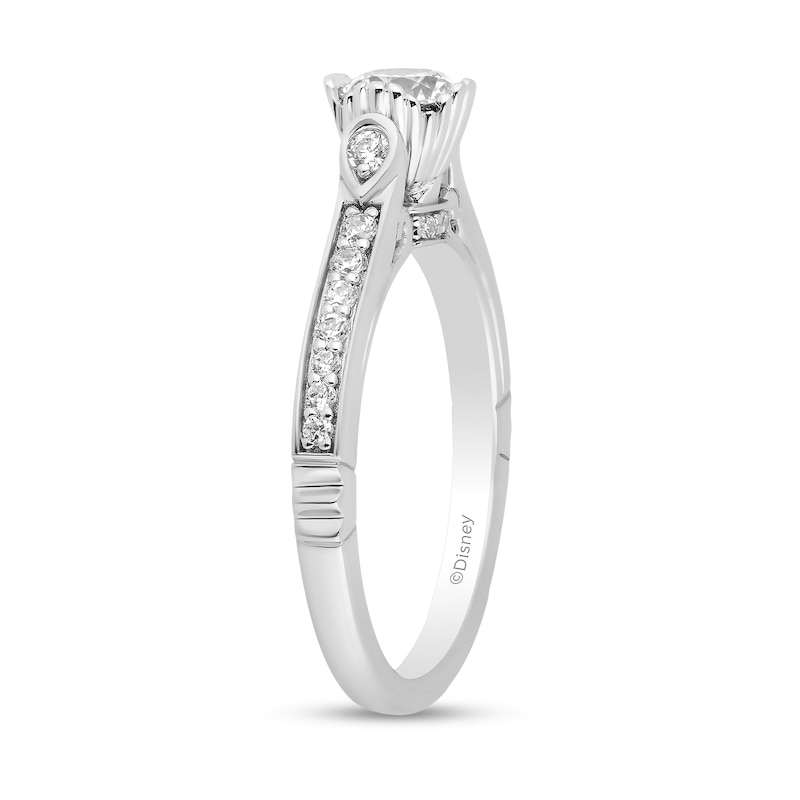 Main Image 2 of Enchanted Disney Ariel 3/4 CT. T.W. Diamond Seashell Profile Engagement Ring in 14K White Gold