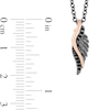 Thumbnail Image 7 of Enchanted Disney Villains Maleficent Black Diamond Pendant and Stud Earrings Set in Sterling Silver and 10K Rose Gold