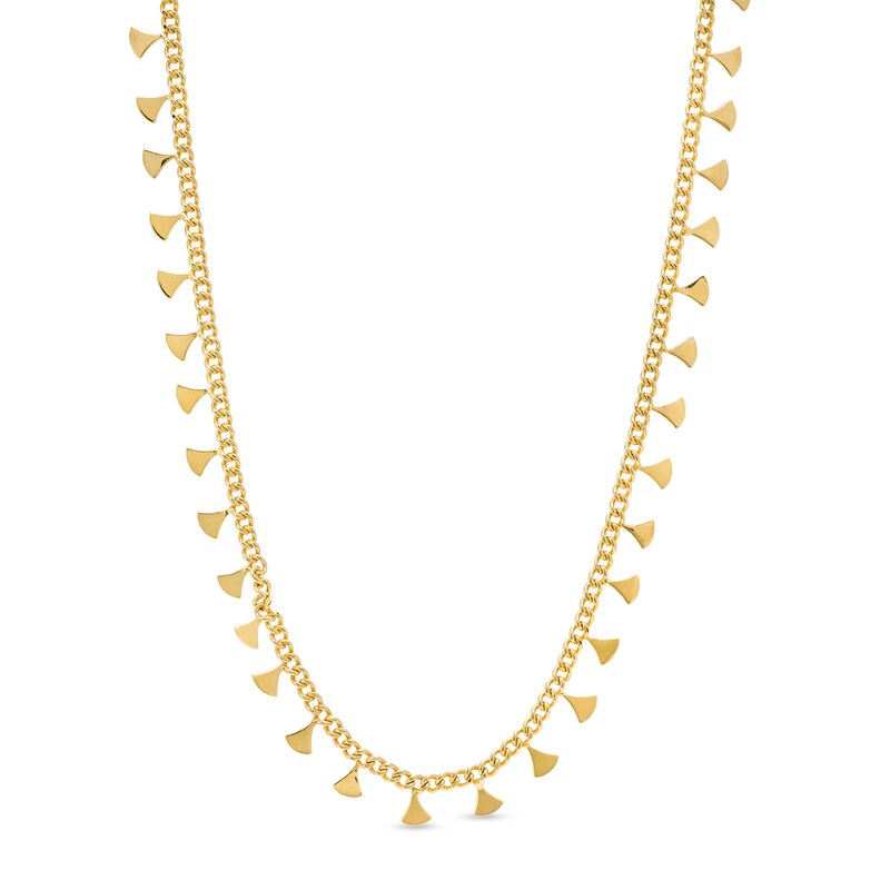 Main Image 1 of Dangle Choker Necklace in 10K Gold - 16"
