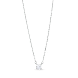 1/3 CT. Certified Lab-Grown Diamond Solitaire Necklace in 14K White Gold (F/SI2)