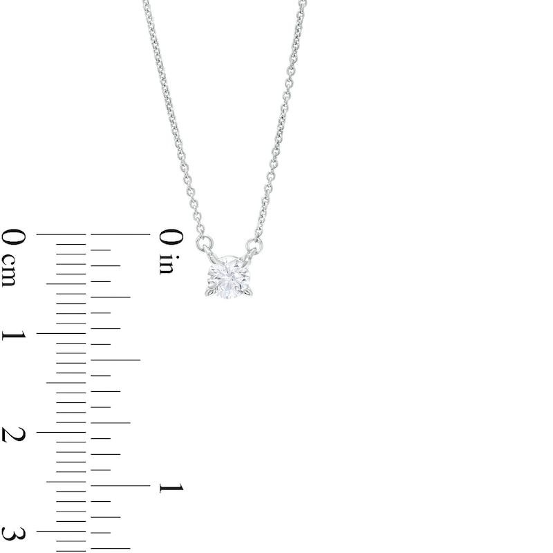 Main Image 3 of 1/3 CT. Certified Lab-Grown Diamond Solitaire Necklace in 14K White Gold (F/SI2)