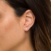Thumbnail Image 2 of 1/2 CT. T.W. Certified Pear-Shaped Lab-Grown Diamond Solitaire Stud Earrings in 14K White Gold (F/SI2)
