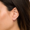 Thumbnail Image 2 of 1/2 CT. T.W. Certified Pear-Shaped Lab-Grown Diamond Solitaire Stud Earrings in 14K Gold (F/SI2)