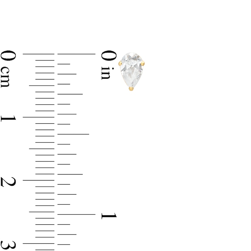 Main Image 3 of 1/2 CT. T.W. Certified Pear-Shaped Lab-Grown Diamond Solitaire Stud Earrings in 14K Gold (F/SI2)