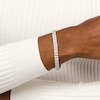 Thumbnail Image 2 of White Lab-Created Sapphire Double Row Tennis Bracelet in Sterling Silver - 7.5"