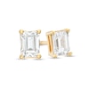 Thumbnail Image 1 of 1/2 CT. T.W. Certified Emerald-Cut Lab-Grown Diamond Solitaire Stud Earrings in 14K Gold (F/SI2)