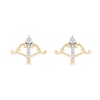 Thumbnail Image 1 of Collector's Edition Enchanted Disney Brave 10th Anniversary 1/10 CT. T.W. Diamond Arrow Stud Earrings in 10K Gold