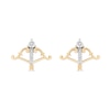 Thumbnail Image 0 of Collector's Edition Enchanted Disney Brave 10th Anniversary 1/10 CT. T.W. Diamond Arrow Stud Earrings in 10K Gold