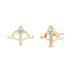 Thumbnail Image 1 of Collector's Edition Enchanted Disney Brave 10th Anniversary 1/10 CT. T.W. Diamond Arrow Stud Earrings in 10K Gold