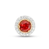 Thumbnail Image 1 of Garnet and Diamond Accent Frame Charm in 10K Gold