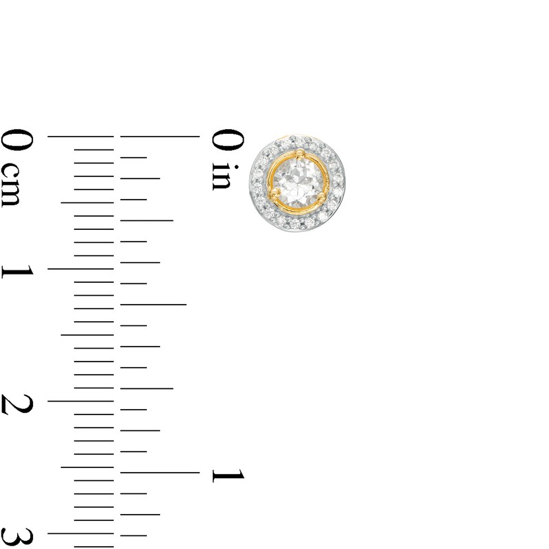 Main Image 3 of White Sapphire and Diamond Accent Frame Charm in 10K Gold
