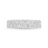 Thumbnail Image 3 of 1-1/2 CT. T.W. Lab-Grown Diamond Double Row Anniversary Band in 14K White Gold (F/VS2)