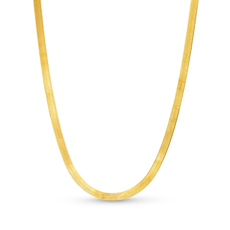 Main Image 1 of 3.0mm Herringbone Chain Necklace in Solid 10K Gold - 18"