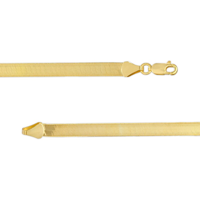 Main Image 3 of 4.9mm Herringbone Chain Necklace in Solid 10K Gold - 20"