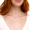Thumbnail Image 2 of Diamond-Cut Shimmer Disc Station Necklace in 10K Gold - 24"