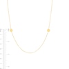 Thumbnail Image 3 of Diamond-Cut Shimmer Disc Station Necklace in 10K Gold - 24"