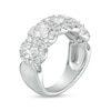 Thumbnail Image 2 of 3 CT. T.W. Certified Oval Lab-Grown Diamond Frame Five Stone Ring in 14K White Gold (F/VS2)