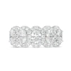 Thumbnail Image 3 of 3 CT. T.W. Certified Oval Lab-Grown Diamond Frame Five Stone Ring in 14K White Gold (F/VS2)