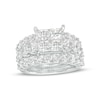 Thumbnail Image 1 of 5 CT. T.W. Quad Certified Princess-Cut Lab-Grown Diamond Three Piece Bridal Set in 14K White Gold (F/VS2)