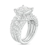 Thumbnail Image 2 of 5 CT. T.W. Quad Certified Princess-Cut Lab-Grown Diamond Three Piece Bridal Set in 14K White Gold (F/VS2)
