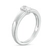 Thumbnail Image 2 of 1/2 CT. Certified Oval Lab-Grown Diamond Solitaire Wedding Band in 14K White Gold (F/VS2)