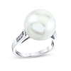 Thumbnail Image 1 of 14.0mm Freshwater Cultured Pearl and Diamond Accent Ring in 10K White Gold