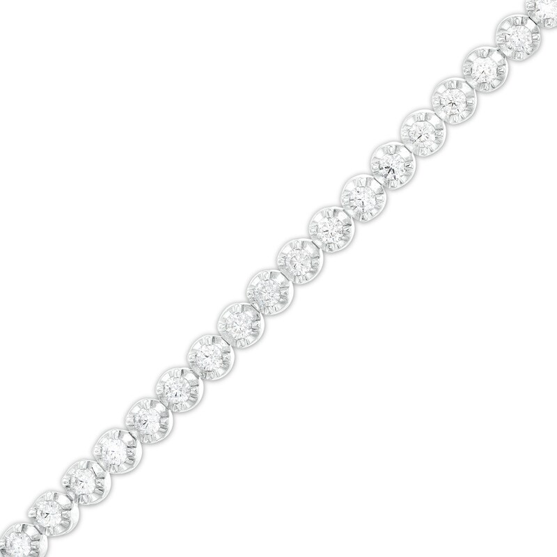 2 CT. T.W. Diamond Line Bracelet in 10K White Gold - 7.25"