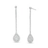Thumbnail Image 1 of 1-1/2 CT. T.W. Pear-Shaped Multi-Diamond Frame Drop Earrings in 10K White Gold