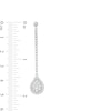 Thumbnail Image 2 of 1-1/2 CT. T.W. Pear-Shaped Multi-Diamond Frame Drop Earrings in 10K White Gold