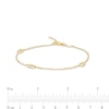 Thumbnail Image 3 of Sideways Ovals Station Anklet in 10K Gold - 10"