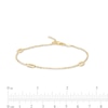 Thumbnail Image 2 of Sideways Ovals Station Anklet in 10K Gold - 10"