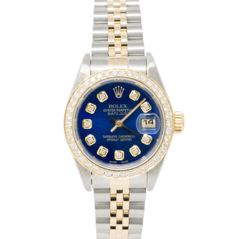 Main Image 1 of Previously Owned - Ladies' Rolex Datejust 26 1 CT. T.W. Diamond Two-Tone Automatic Watch (Model: 69173)