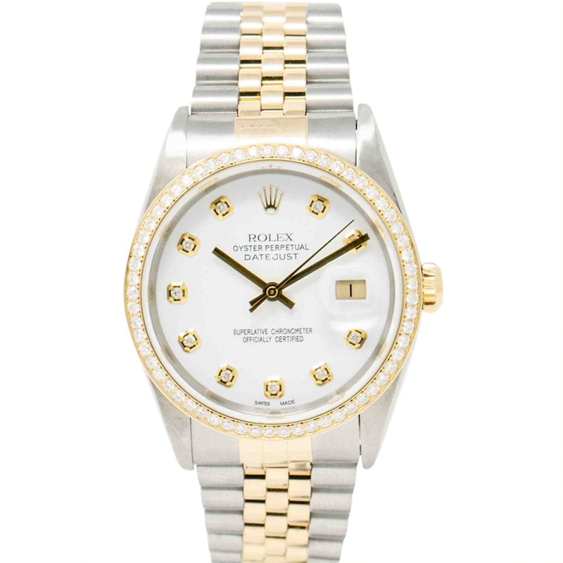 Main Image 1 of Previously Owned - Ladies' Rolex Datejust 26 1 CT. T.W. Diamond Two-Tone Automatic Watch (Model: 69173)