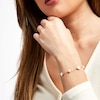 Thumbnail Image 2 of EFFY™ Collection Freshwater Cultured Pearl and Clover-Shaped Mother-of-Pearl Alternating Station Bracelet in 14K Gold