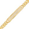 Thumbnail Image 1 of 1 CT. T.W. Diamond Curved ID Curb Chain Bracelet in 10K Gold – 8.5"
