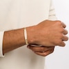 Thumbnail Image 2 of 1 CT. T.W. Diamond Curved ID Curb Chain Bracelet in 10K Gold – 8.5"