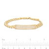 Thumbnail Image 4 of 1 CT. T.W. Diamond Curved ID Curb Chain Bracelet in 10K Gold – 8.5"