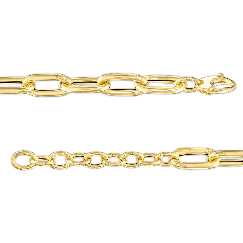 Main Image 4 of 2.5mm Paper Clip Link Chain Necklace in Hollow 10K Gold - 20"