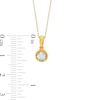 Thumbnail Image 3 of 1/6 CT. Diamond Solitaire Bead Frame Drop Pendant in 10K Gold (I/I3)