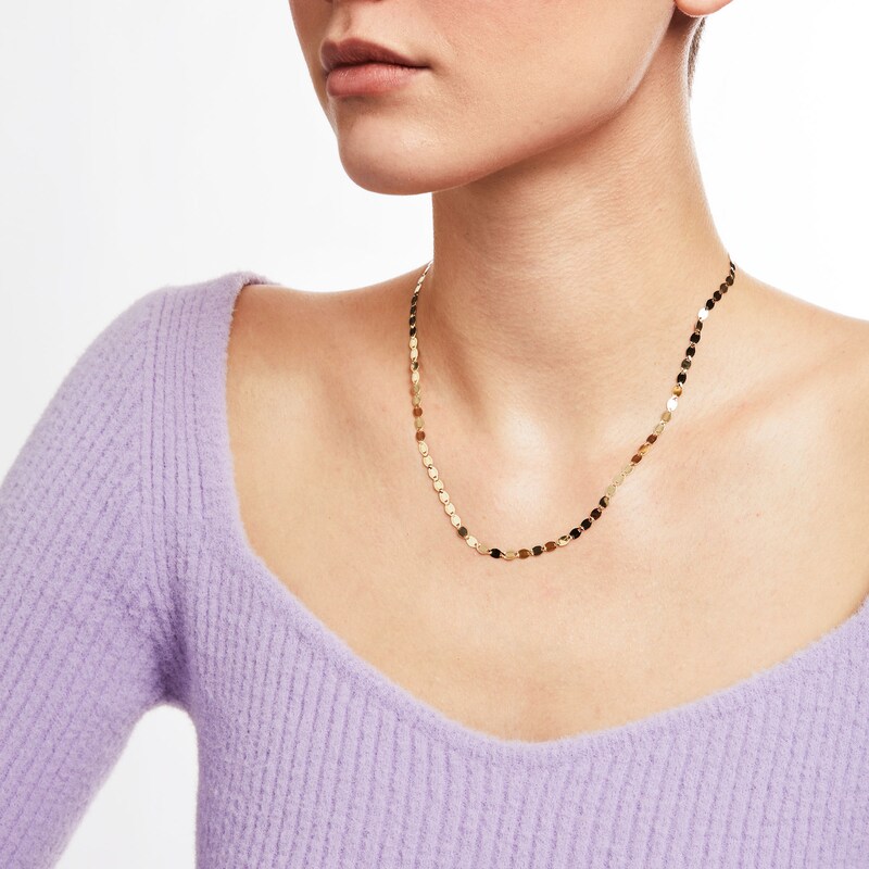 Main Image 2 of 3.7mm Valentino Chain Necklace in Solid 14K Gold - 18"