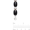 Thumbnail Image 1 of Elongated Faceted Onyx and Cultured Freshwater Pearl Necklace with Sterling Silver Clasp - 24"
