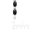 Thumbnail Image 2 of Elongated Faceted Onyx and Freshwater Cultured Pearl Necklace with Sterling Silver Clasp-24"